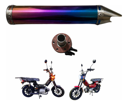 Muffler Escape Bicimoto Tornasol + Envío Gratis