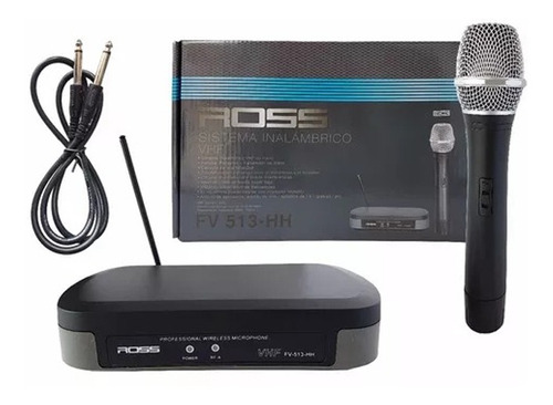 Microfono Inalambrico Ross Fv-513-hh De Mano Color Negro