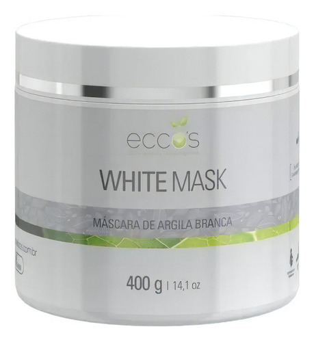 Máscara Argila Branca Eccos Cosméticos White Mask 400g Tipo De Pele Todo Tipo De Pele Volume Da Unidade 400 Ml