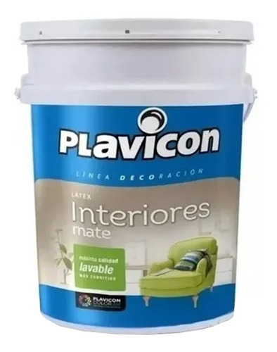 Latex Plavicon Interior Lavable  Mate 20 Litros 