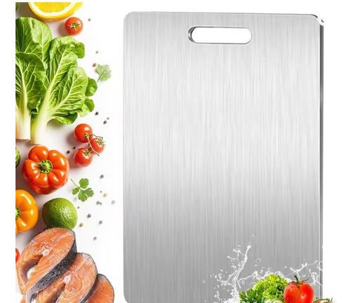 Tabua De Corte Higiênica Aço Inox 304 Antibacteriana