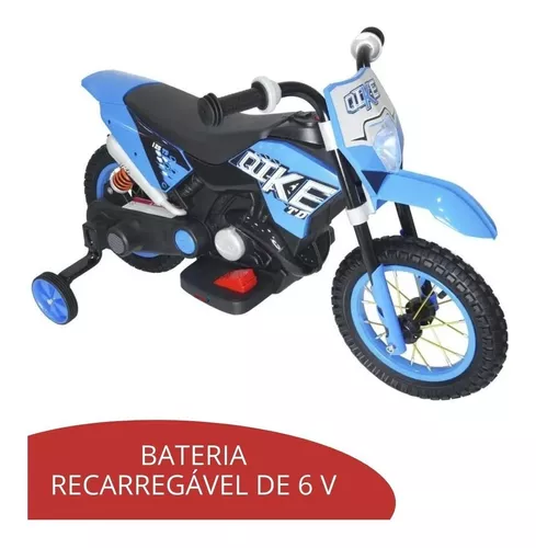 Moto Eletrica Infantil Menino Menina 6v Azul - Importway - Auto Equip