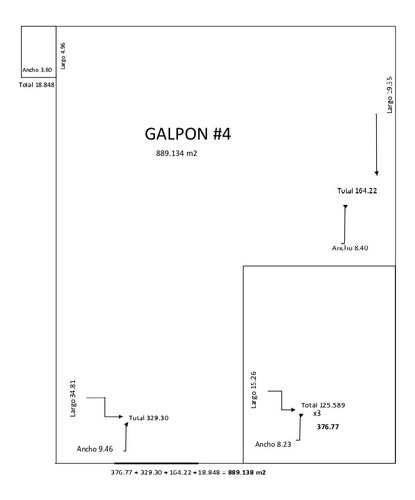 Imagen 11 de 11 de Alquilo Galpón De 889 - San Antonio 1800