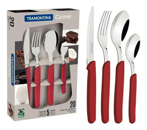 Juego Set Kit Cubiertos Tramontina 20 Piezas Cocina Carmel C