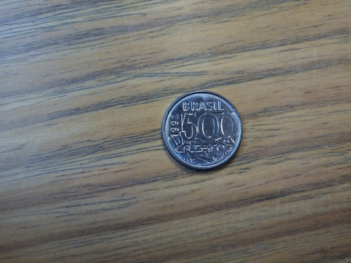 Antigua Moneda De Brasil Año 1992 De 500 Cruzeiros.