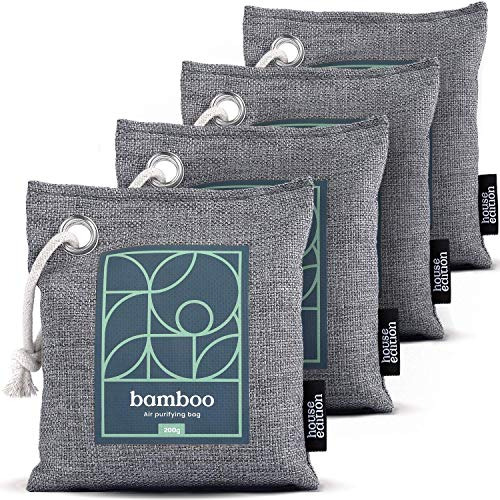 Paquete De 4 bolsas Purificadoras De Aire De Carbón De Bambú