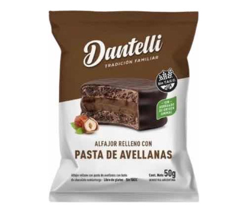 Alfajores Sin Tacc Relleno Con Pasta De Avellanas Caja X 12u