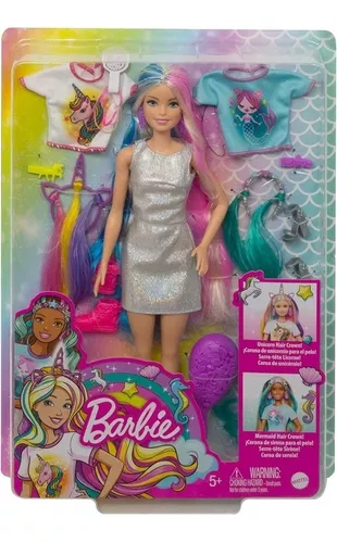 Barbie Peinados De Fantasía Unicornio Fashion Muñeca!!