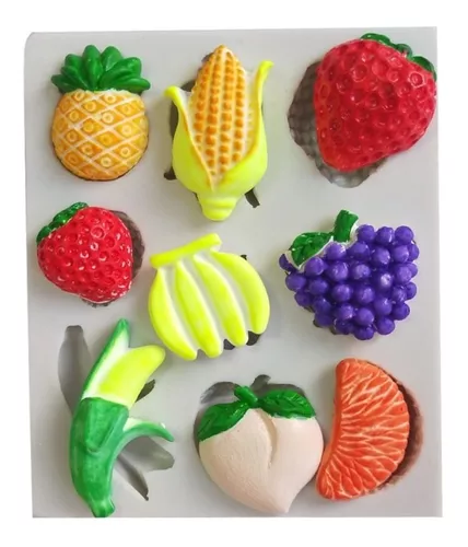 Molde Silicona Mini Frutas - Visual Cake