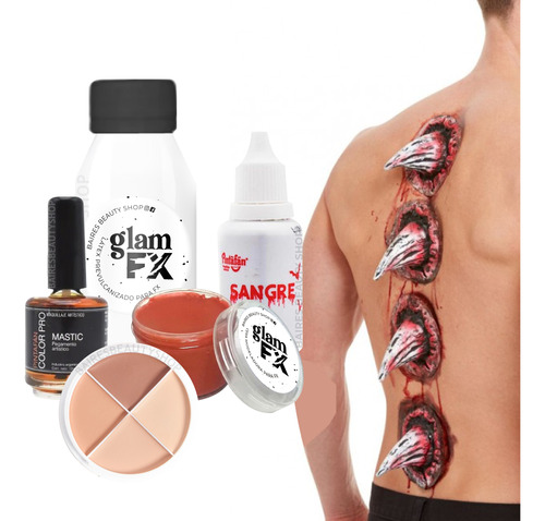 Kit Maquillaje Fx Efectos Especiales Piel Sangre Latex