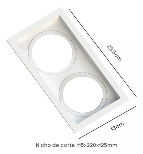 Spot Embutir Recuado Duplo Par20 Branco - Save Energy