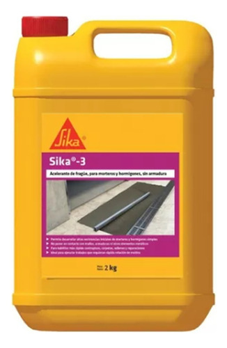 Sika Con Cloruro X 2 Kg Fragüe P/ Hormigon Acelerante Sika 3