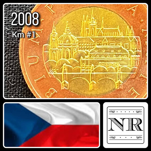 Republica Checa - 50 Korunas - 2008 - Km #1 - Bimetalica