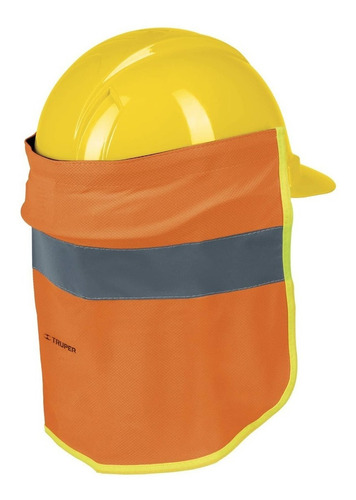 Cubrenuca Para Casco, Naranja Con Reflejante, Truper 12355