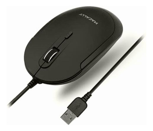 Mouse De Computadora Con Cable, Mouse Usb Silencioso Macally Color Negro