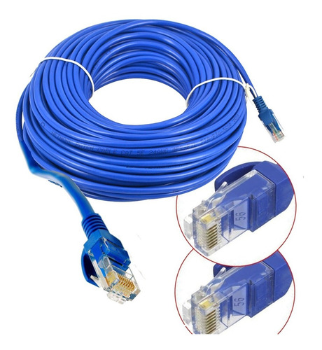 Cabo De Rede Internet Lan Preto Montado 30 Metros Promoção