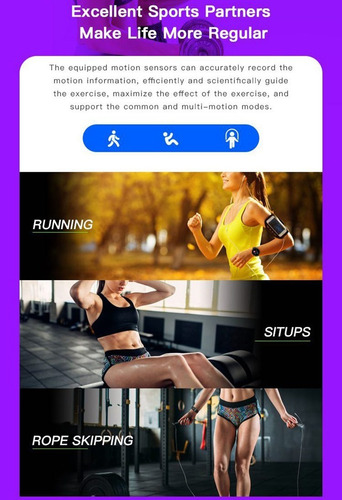 Smartwatch Para Forma Redonda Impermeable Deporte Reloj Inte