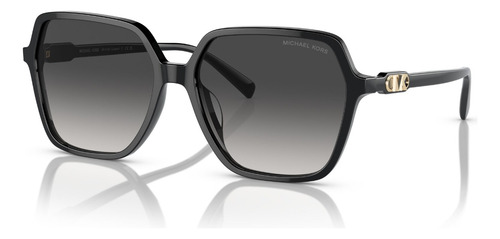 Jasper Michael Kors, cor cinza, lente cinza, haste, moldura preta, design de moldura preta, Jasper Mk2196u, óculos de sol Michael Kors pretos