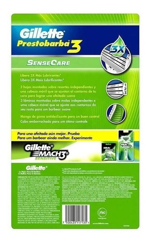 Rastrillos Desechables Gillette Prestobarba 3 Con 16 Piezas