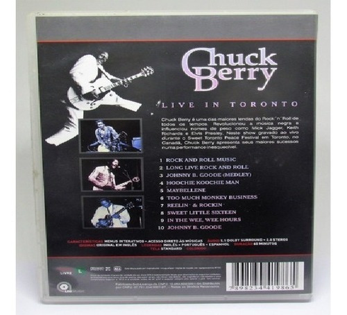 Dvd Chuck Berry en vivo en Toronto Original Lacrado