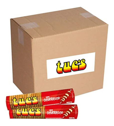 30 Biscoito Salgado Tuc's Sabor Churrasco Pacote 100g