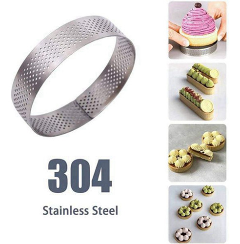 20 Anillos Circulares Para Tartas Con Agujeros, Quiches, Pas