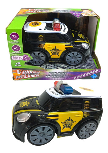 Auto Policia Urbana Toy Friccion Luz Sonido Cod 6237 Bigshop