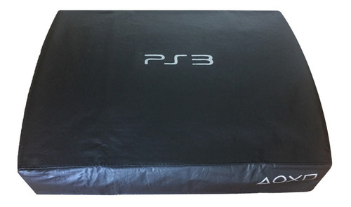 Funda Antipolvo Ps3 Logo Plateado- Material Ecocuero- Jc