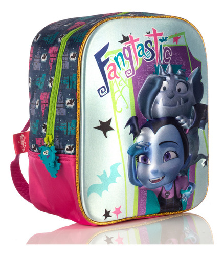 Set Mochila Vampirina Fantastic Looking Combo 3 Piezas Color Índigo Diseño de la tela 3D