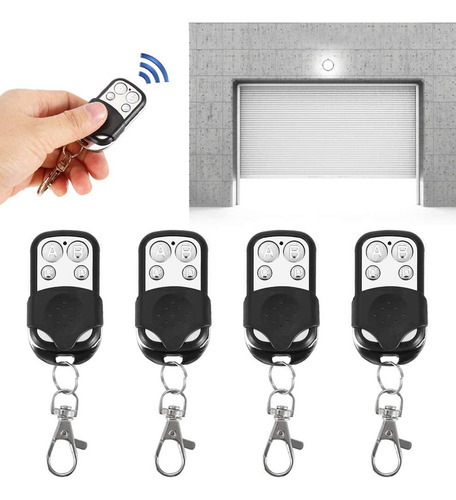 Llaveros De Control Remoto: Antirrobo, 4 Botones, 43 Hz Para