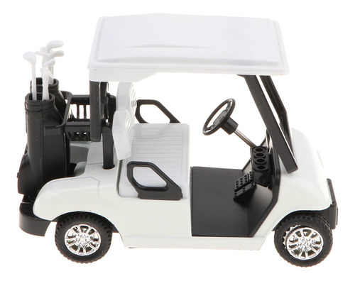 1:20 Escala Mini Alloy Pull Back Golf Cart Con Clubs Diecast