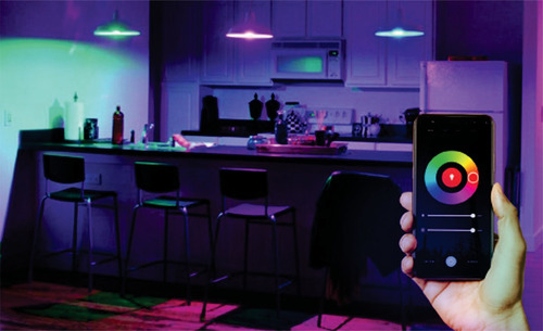 Imagen 5 de 9 de Pack X 10 Lampara Led Smart Wifi Bluetooh 9w Rgb E27 App Cel