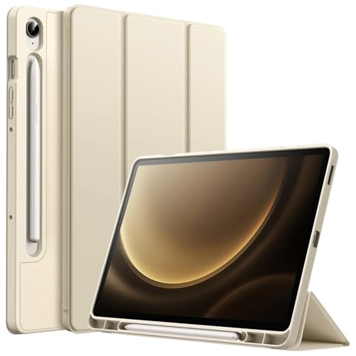 Funda Para Samsung Tab S9 Fe Con Soporte Para S Pen Beige 