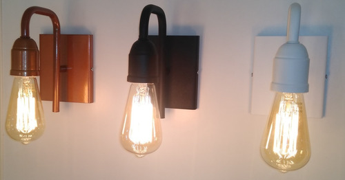 Imagen 3 de 9 de Lampara Aplique Pared Moderno Vintage Industrial Apto Led