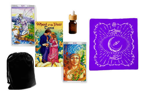 Tarot Rueda Del Año Mantel + Saco + Aceite Protector Gratis