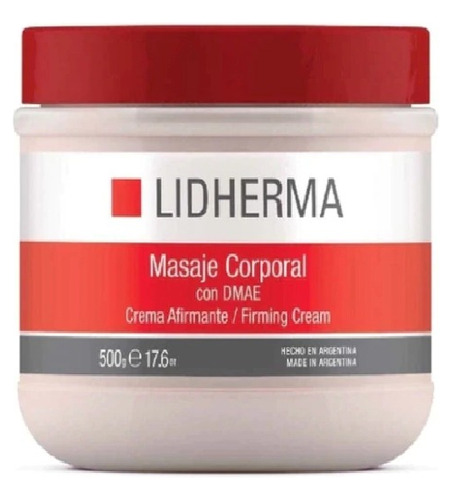 Masaje Corporal Con Dmae Crema Afirmante 500g Lidherma