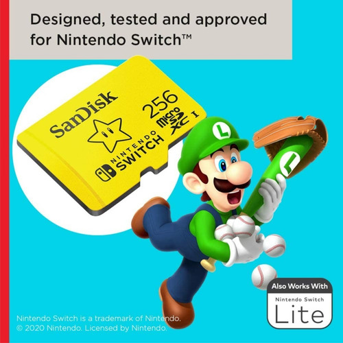 Microsd 256gb Sandisk Microsdxc Uhs-i Para Nintendo Switch