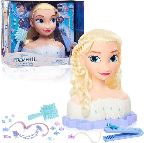 Busto para peinar a Elsa  Frozen juguetes en español  Elsa Styling Head  Toy  YouTube