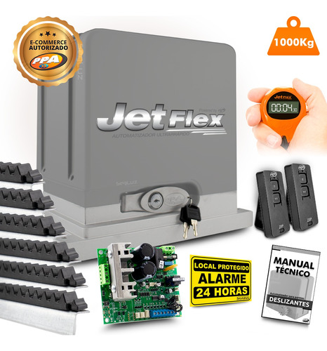 Kit Motor Ppa Dz Cube Jetflex Condominium 6mts Portão 1000kg