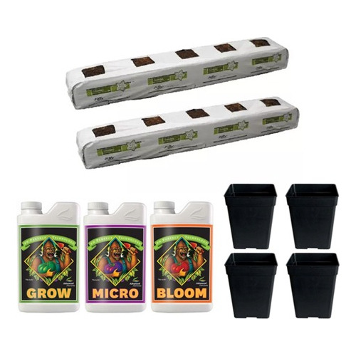 Kit Cultivo Fibra De Coco Growbag Tripack Advanced 1l Koi