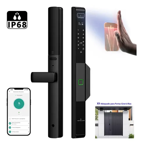 Fechadura Estreita Intelar X9 Digital Biométrica Biometria Da Veia