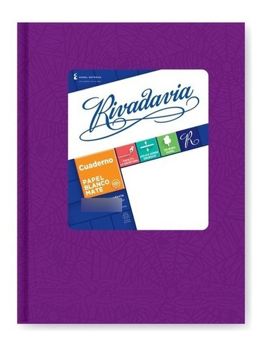 Cuaderno Tapa Dura Rayado 50h Rivadavia Violeta