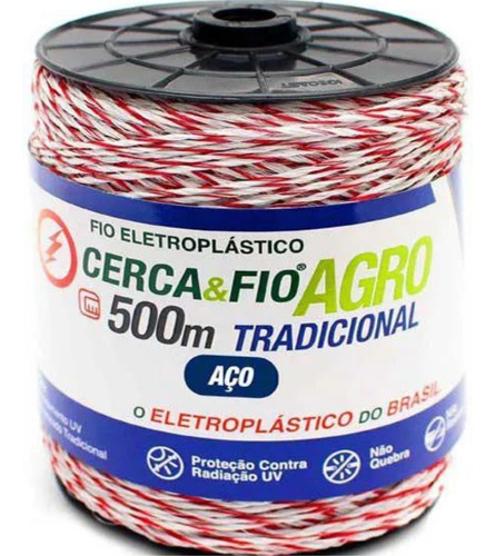 Fio Eletroplástico Cerca E Fio Elétrica Agro 15x6 500m Rural