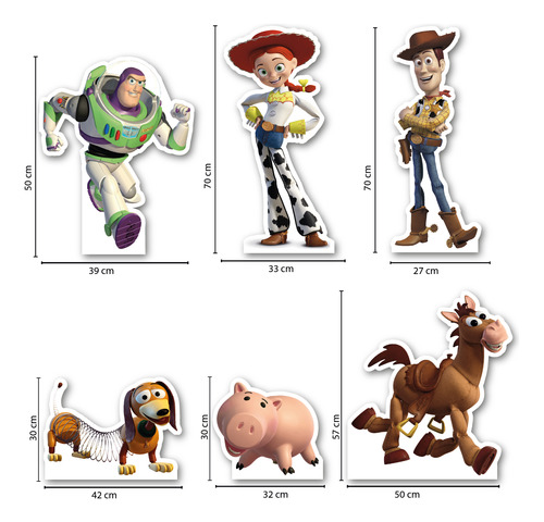 Figuras De Coroplast Toy Story 6pz Kit Para Fiesta