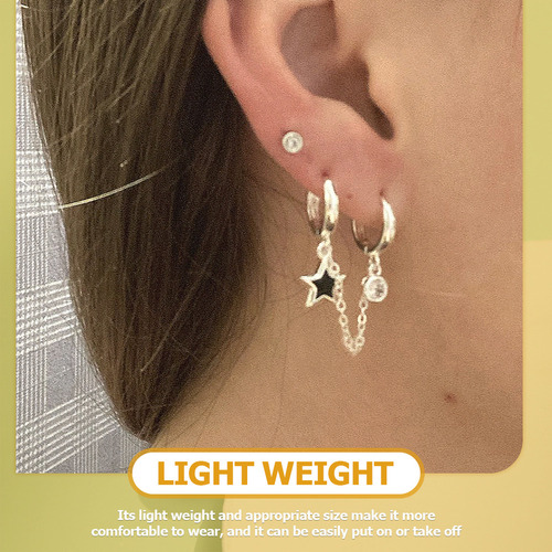 Pendientes De Cadena For Mujer, Pendientes De Doble Piercin