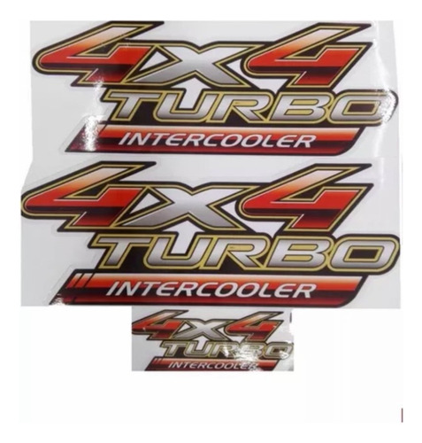 Emblema Calcomania 4x4 Turbo Intercooler  X 3