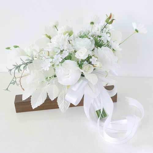 Buquê De Noiva De Casamento Flor De Mão De Noiva Com Suporte