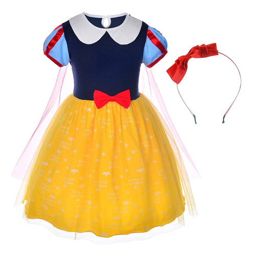 Disfraz De Princesa Para Niña Pequeña Con Diadema Talla 4-5t