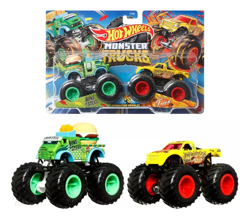  Monster Trucks Buns Of Steel Vs All Fried Up Mattel Premium
