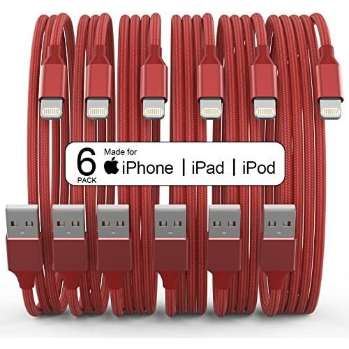 6pack [apple Mfi Certified] iPhone Charger - 3/3/6/6/6/10 Ft